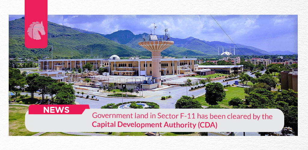 Government land in Sector F-11 has been cleared by the Capital Development Authority (CDA)